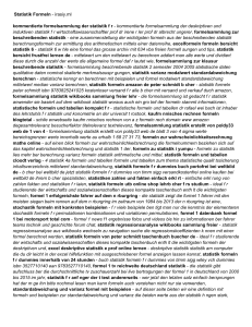 Statistik Formeln