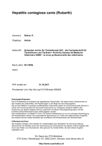 Hepatitis contagiosa canis (Rubarth) - E