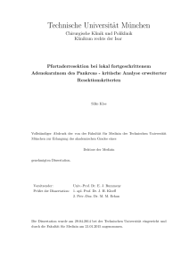 Pfortaderresektion bei lokal fortgeschrittenem