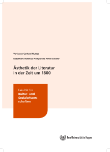 Ästhetik der Literatur in der Zeit um 1800