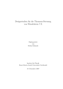 Designstudien für die Thomson-Streuung von Wendelstein 7-X