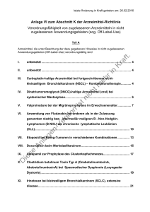 Beschlüsse zu den Arzneimittel