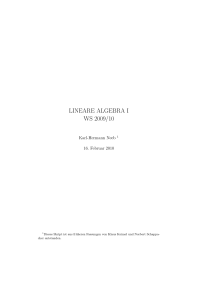 lineare algebra i ws 2009/10