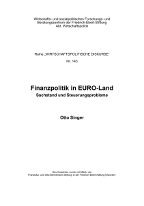 Finanzpolitik in EURO-Land - Bibliothek der Friedrich-Ebert
