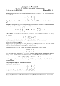 Übungen zu Numerik I