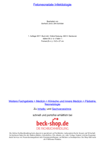 Fetoneonatale Infektiologie - ReadingSample - Beck-Shop