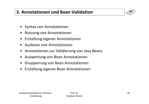 3. Annotationen und Bean Validation