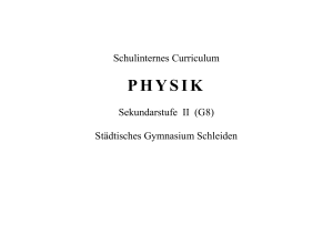 Schulinternes Curriculum Physik Jg 11-13