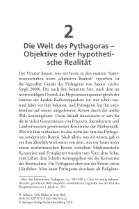 Die Welt des Pythagoras – Objektive oder hypotheti- sche