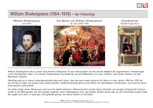 William Shakespeare (1564–1616) –der - Moodle BRG