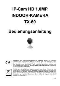 IP-Cam HD 1.0MP INDOOR-KAMERA TX-60