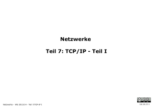 Netzwerke Teil 7: TCP/IP