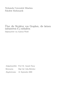 ¨Uber die Struktur von Graphen, die keinen induzierten C5 enthalten