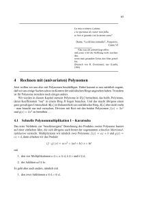 (univariaten) Polynomen R[x]
