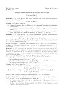 ¨Ubungen zur Einführung in die Mathematische Logik ¨Ubungsblatt 9