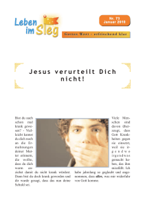 Jesus verurteilt Dich nicht!