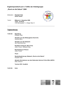 Ergebnisprotokoll AG I 02.12.09