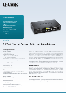 DES-1005P PoE Fast Ethernet Desktop Switch mit 5 Anschlüssen