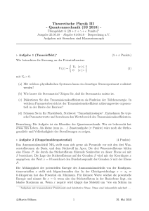 Theoretische Physik III - Quantenmechanik (SS 2010)