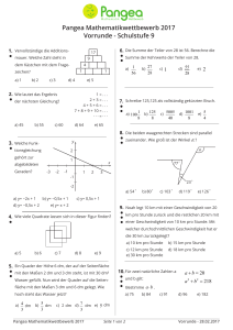 Pangea Mathematikwettbewerb 2017 Vorrunde