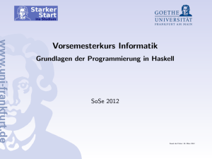 Grundlagen der Programmierung in Haskell
