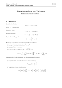 Formelsammlung zur Vorlesung Schätzen und Testen II