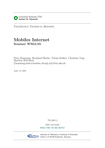 Mobiles Internet - Institut für Telematik