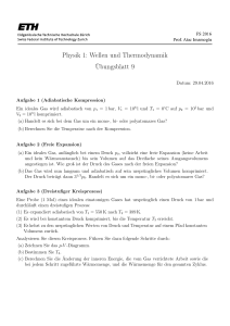 Physik 1: Wellen und Thermodynamik Übungsblatt 9
