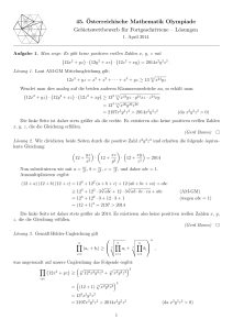 45. ¨Osterreichische Mathematik Olympiade