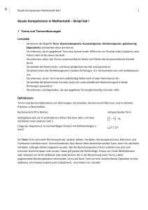 Basale Kompetenzen in Mathematik – Skript Sek I - pythagoras-club