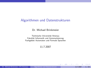 Algorithmen und Datenstrukturen