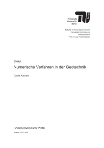 Numerische Verfahren in der Geotechnik