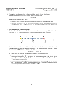 1 5. Übung Theoretische Biophysik I Institut für Theoretische