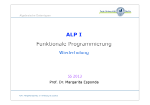 ALP I Funktionale Programmierung