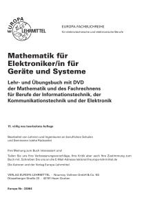 Mathematik für Elektroniker/in für Geräte und - Europa