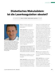 Diabetisches Makulaödem: Ist die Laserkoagulation - Kaden