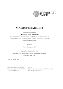 magisterarbeit - Universität Wien