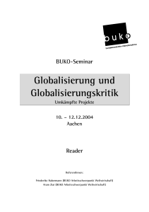 BUKO-Seminar - Bundeskoordination Internationalismus