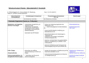 Schulcurriculum Chemie - Sekundarstufe II (Std