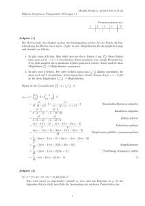 Diskrete Strukturen Übungsblatt 12 Gruppe 11 Marek
