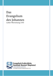 Das Evangelium des Johannes