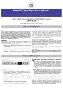 Wesentliche Anlegerinformationen