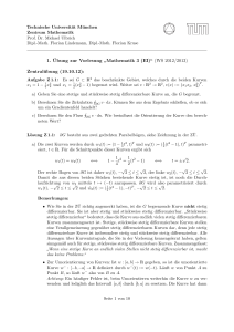 1. Übung zur Vorlesung „Mathematik 3 (EI)“ (WS