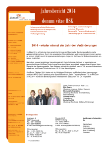 Jahresbericht 2014 donum vitae HSK