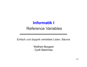 Informatik I Reference Variables