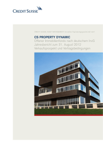 CS PROPERTY DYNAMIC Offener immobilienfonds