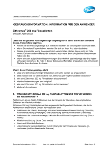 Zithromax 250 mg Filmtabletten