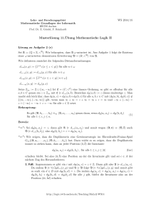 Musterlösung 11.Übung Mathematische Logik II - RWTH