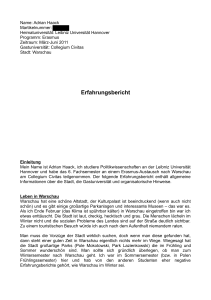 Erfahrungsbericht - Leibniz Universität Hannover