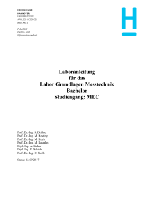 Laboranleitung "Labor Grundlagen Messtechnik M3"